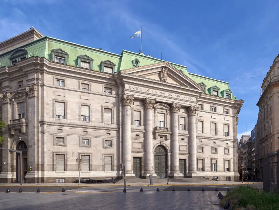 Headquarters of the Bank of the Argentine Nation, main facade (south elevation)