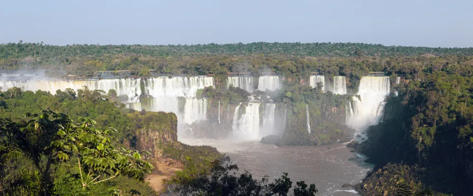 Iguazu Falls, Falls of San Martín, Mbiguá, Bernabé Méndez, Adán, Eva, and Bossetti