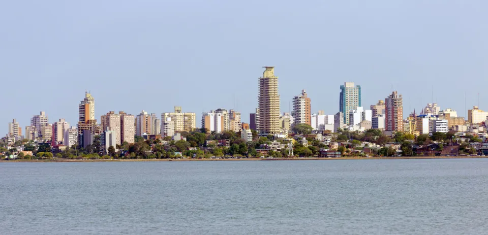 Skyline of Posadas, view from Encarnación