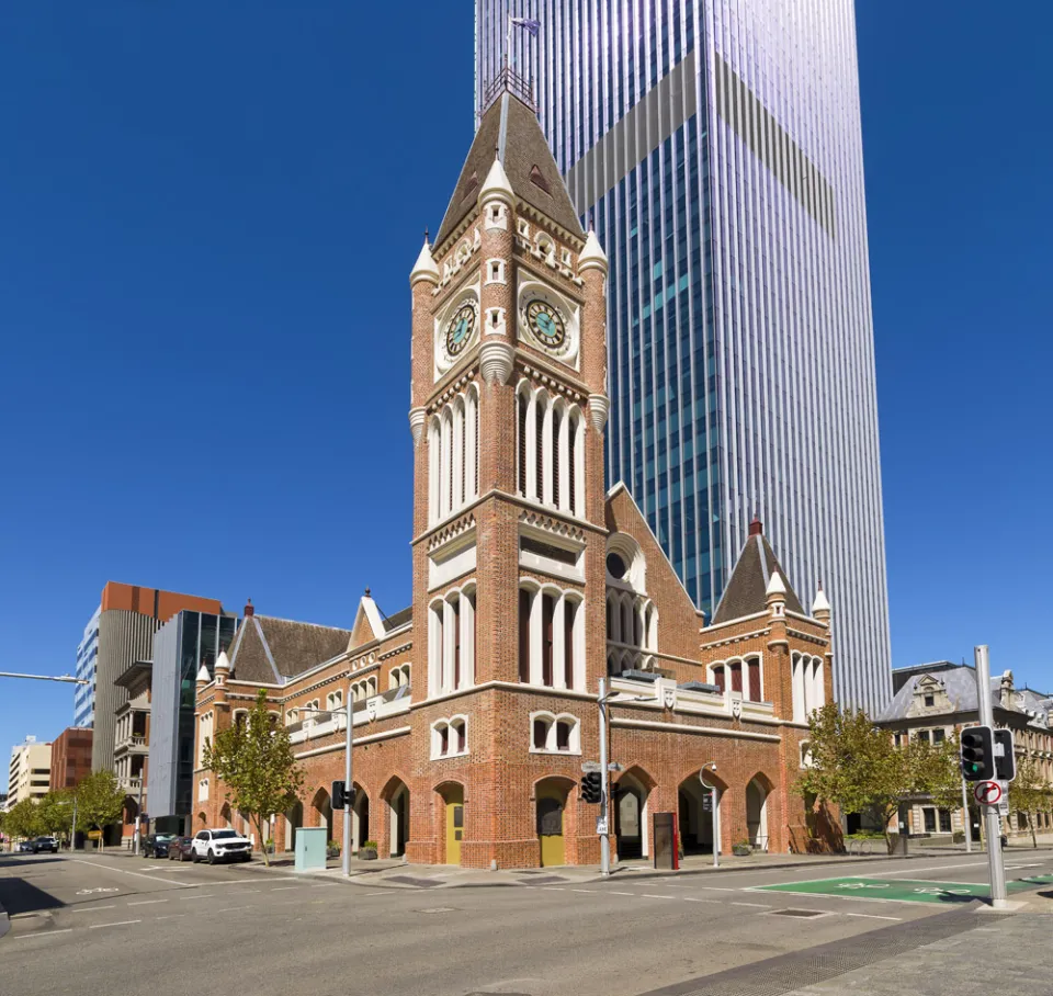 Perth Town Hall, northwest elevation