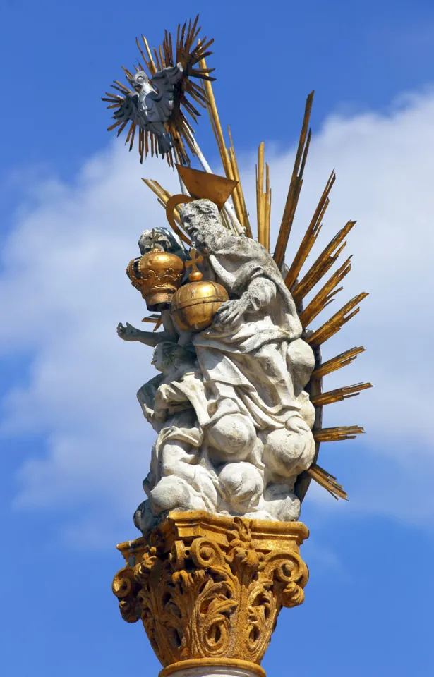 Plague Column Saint Mary, column top, sculpture group “Coronation of Mary”