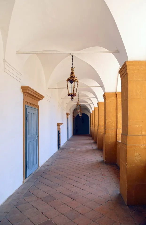 Eggenberg Palace, arcades