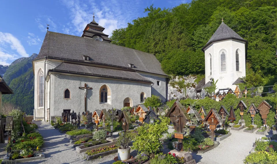 Parish Church of Mary at the Mountain, with St Michael's Chapel and cemetery