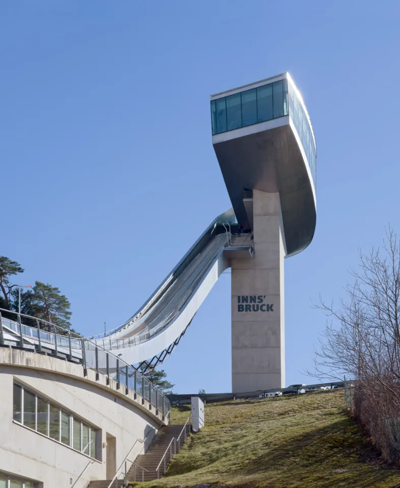 Bergisel Ski Jump, inrun tower, north elevation