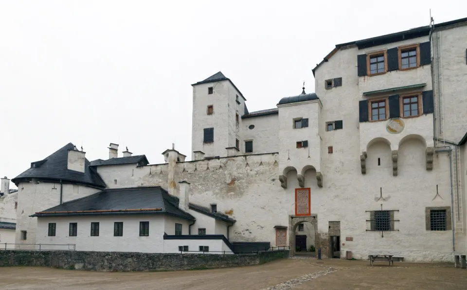 Hohensalzburg Fortress, large castle courtyard