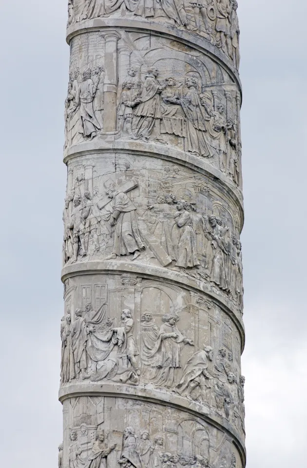 St. Charles Church, eastern column detail