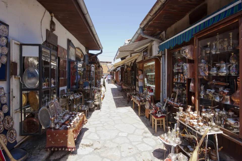 Copperware bazaar at Bascarsija old town