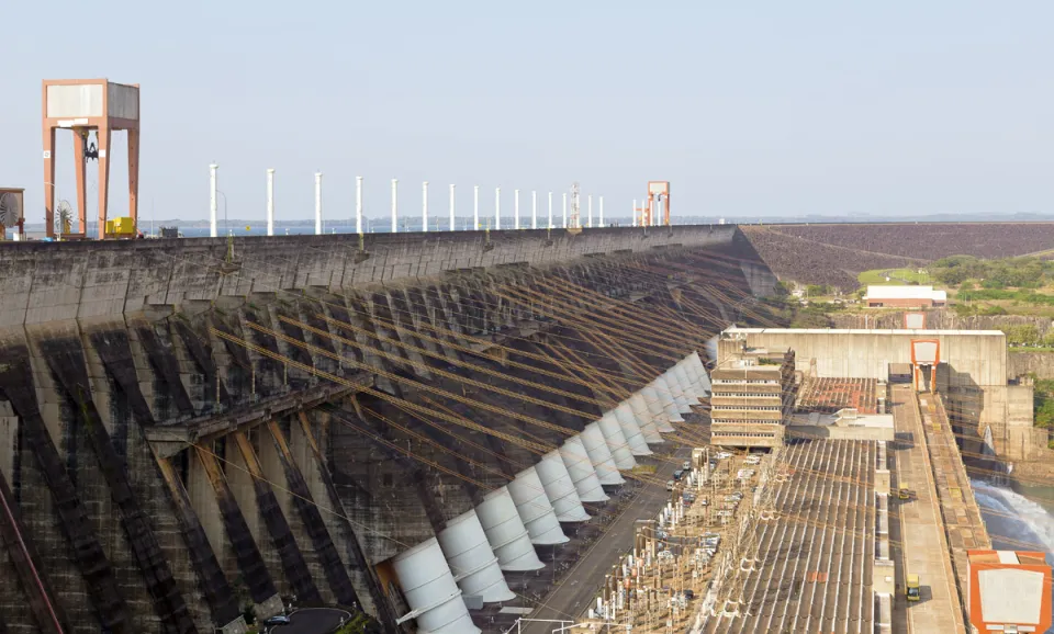 Itaipu Hydroelectric Power Plant, west elevation