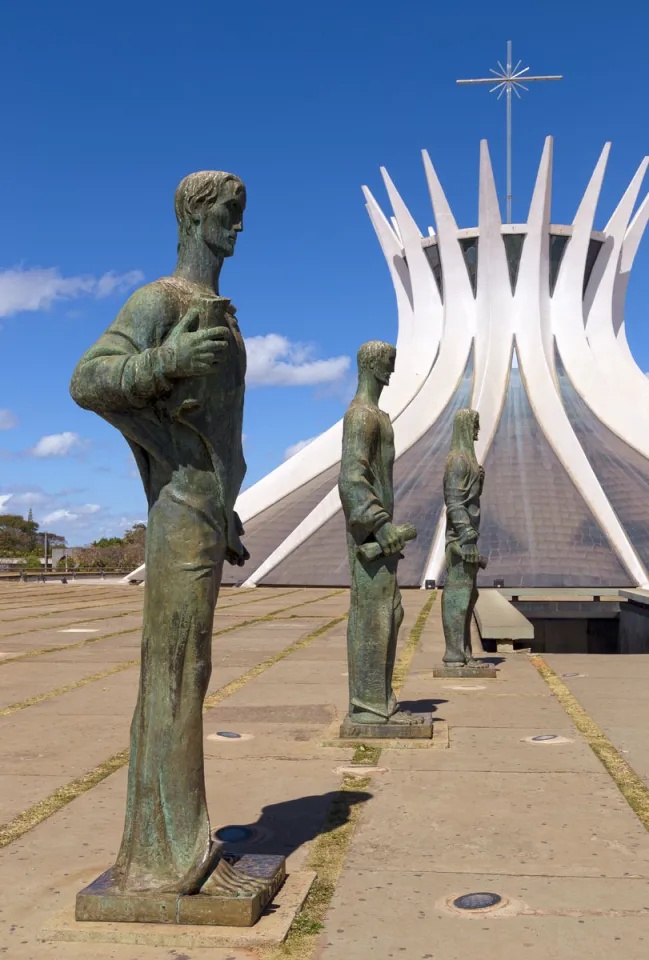 Cathedral of Brasília, statues of the Evangelists Matthew, Mark, and Luke