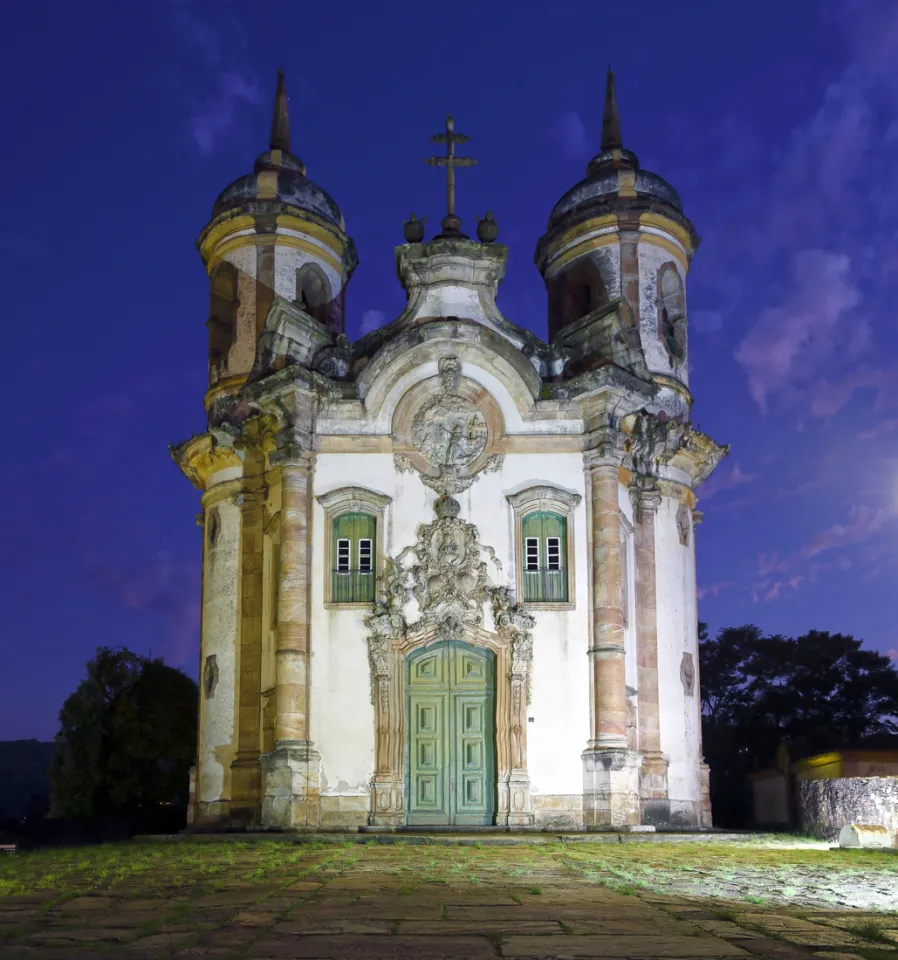 Church of Saint Francis of Assisi of Ouro Preto, in the evening