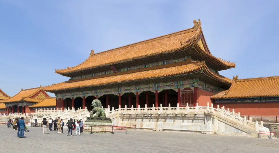 Forbidden City, Gate of Supreme Harmony, southeast elevation Forbidden City, Gate of Supreme Harmony, southeast elevation
