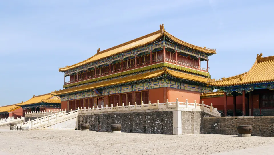 Forbidden City, Pavilion of Embodying Benevolence (Tiren Pavilion), southwest elevation Forbidden City, Pavilion of Embodying Benevolence (Tiren Pavilion), southwest elevation