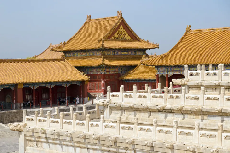 Forbidden City, third inner tower with the terrace of the Hall of Supreme Harmony in front