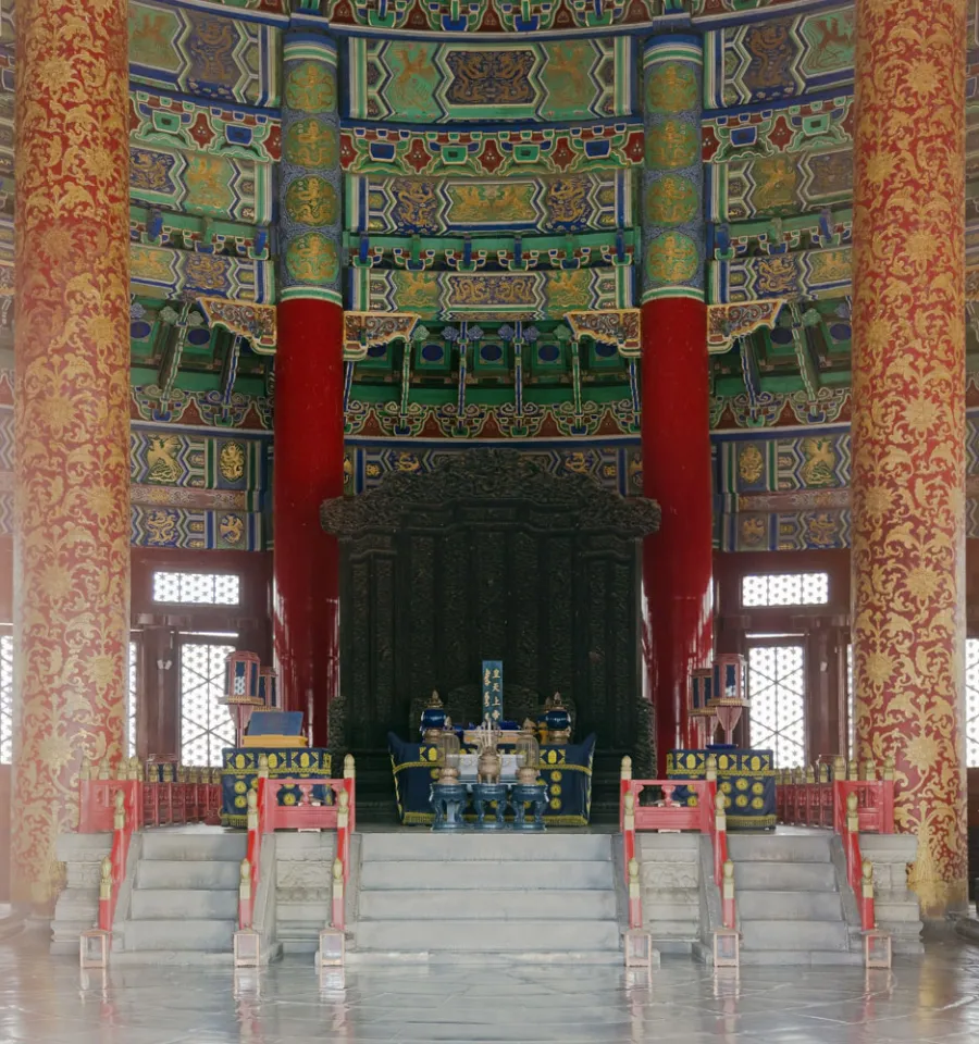 Temple of Heaven, Hall of Prayer for Good Harvests, interior