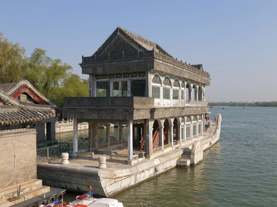 New Summer Palace, Marble Boat (Qingyan Boat), northwest elevation