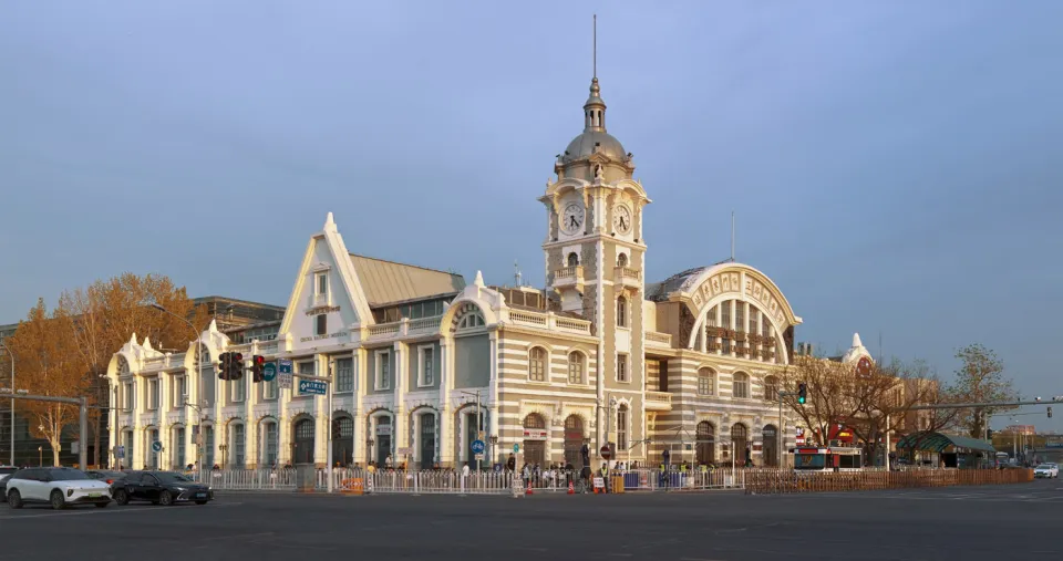 China Railway Museum Zhengyangmen Exhibition Hall, northwest elevation