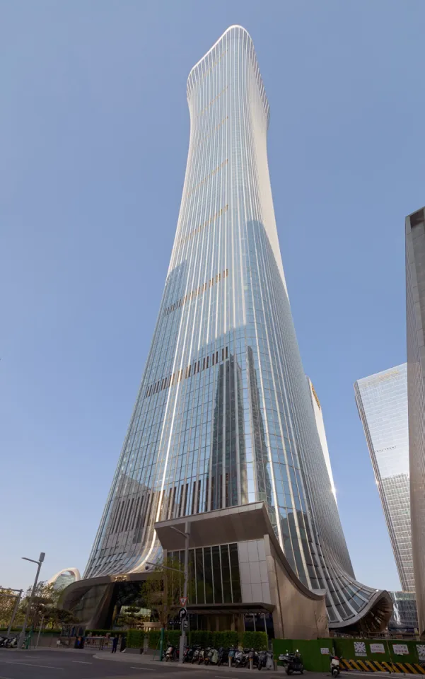 China Zun (CITIC Tower), view from in front of the main entrance