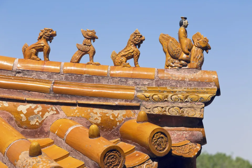 New Summer Palace, Four Great Regions Complex, ridge beasts of the Southern Continent Pavilion