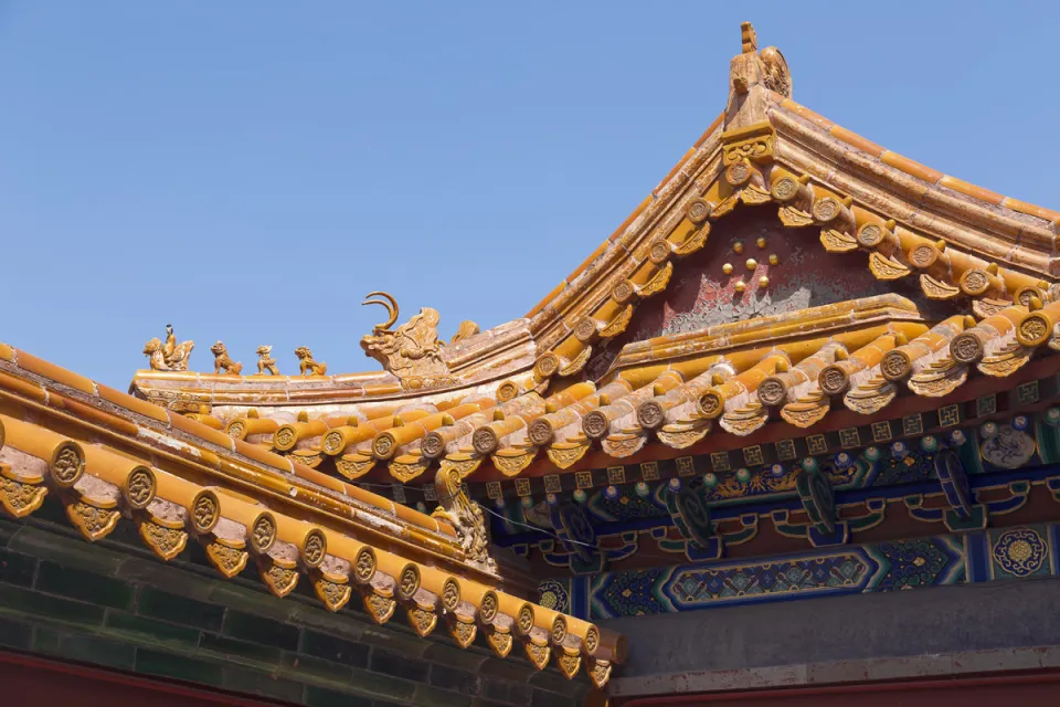 New Summer Palace, Four Great Regions Complex, roof detail of the Southern Continent Pavilion