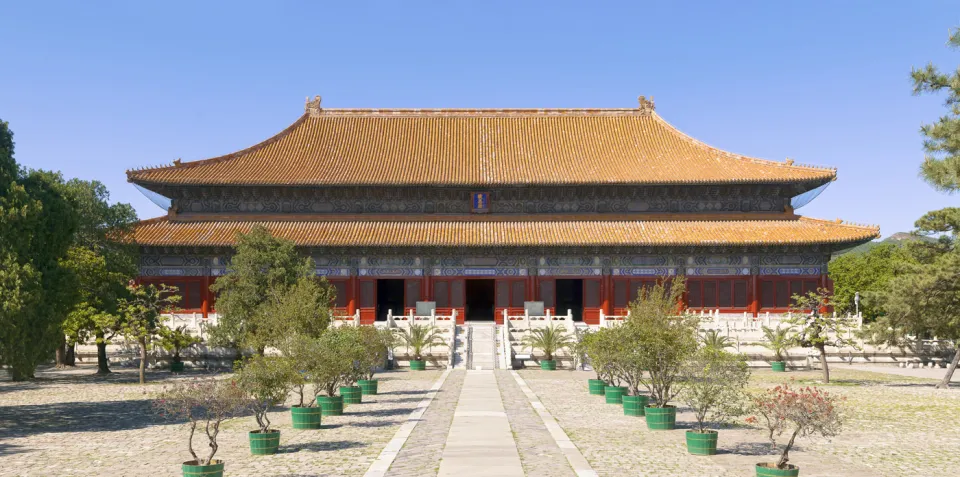 Ming Changling Mausoleum, Hall of Blessing and Grace (Ling'en Hall), south elevation