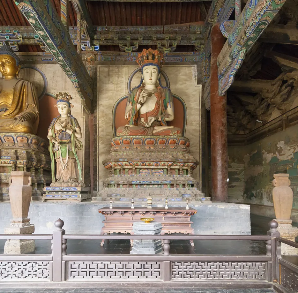 Shanhua Temple, Hall of Three Sages (Sansheng Hall), interior