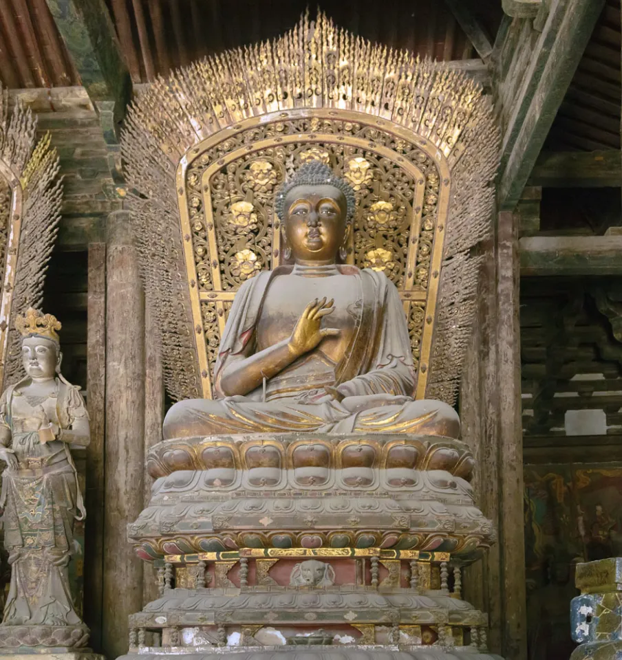 Shanhua Temple, Precious Hall of the Great Hero, Dhyani Buddha statue