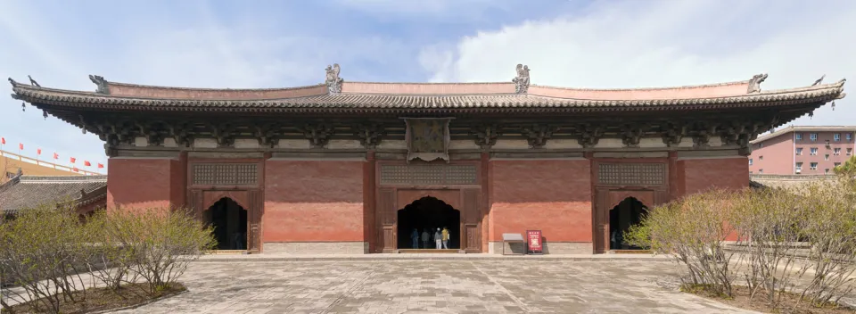Shanhua Temple, Precious Hall of the Great Hero, south elevation