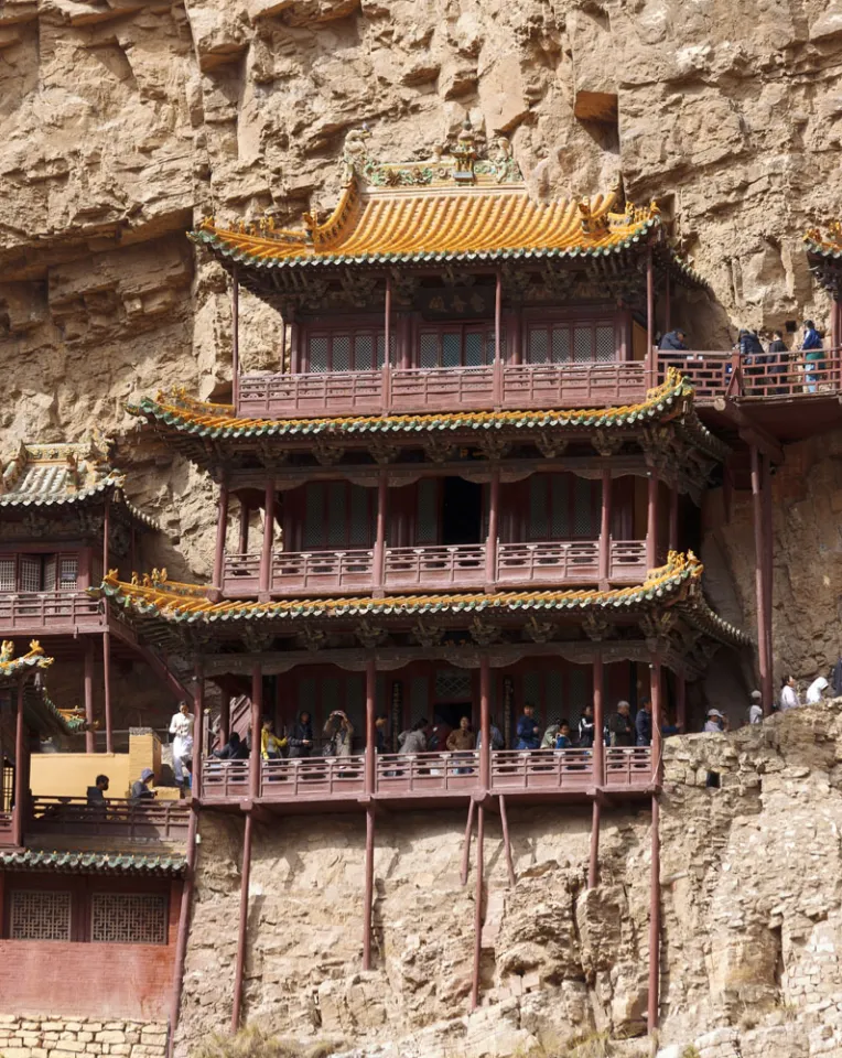 Hanging Monastery, structure in front of Thunder Sound Hall and Palace of Pure Yang