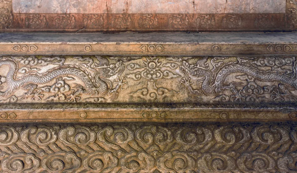 Ming Dingling Mausoleum, Soul Tower, detail of the socket of the stele