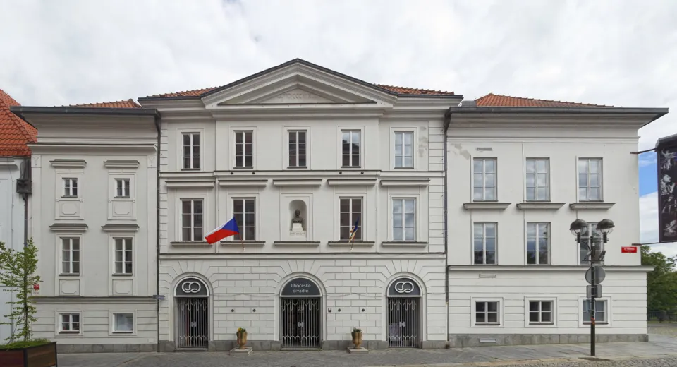 South Bohemian Theatre, main facade (west elevation)