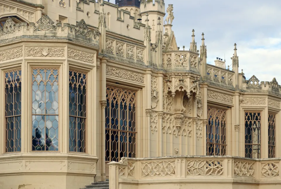 Lednice Castle, detail of the northeastern structure