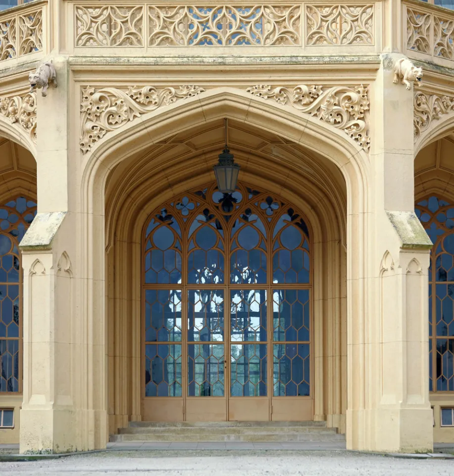 Lednice Castle, northern entrance