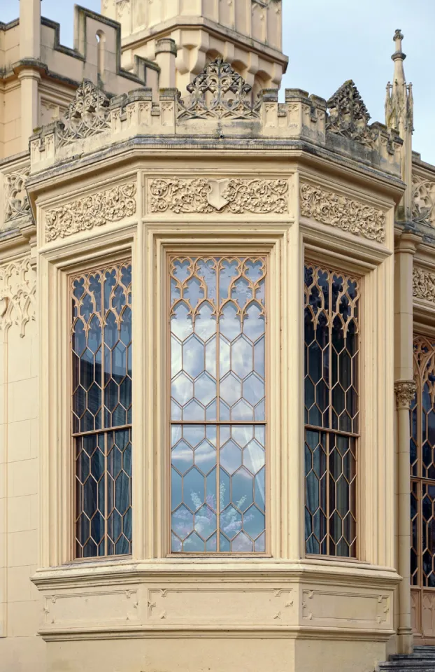 Lednice Castle, windows of the northeastern structure