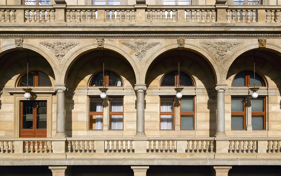 National Theatre, detail of the east facade