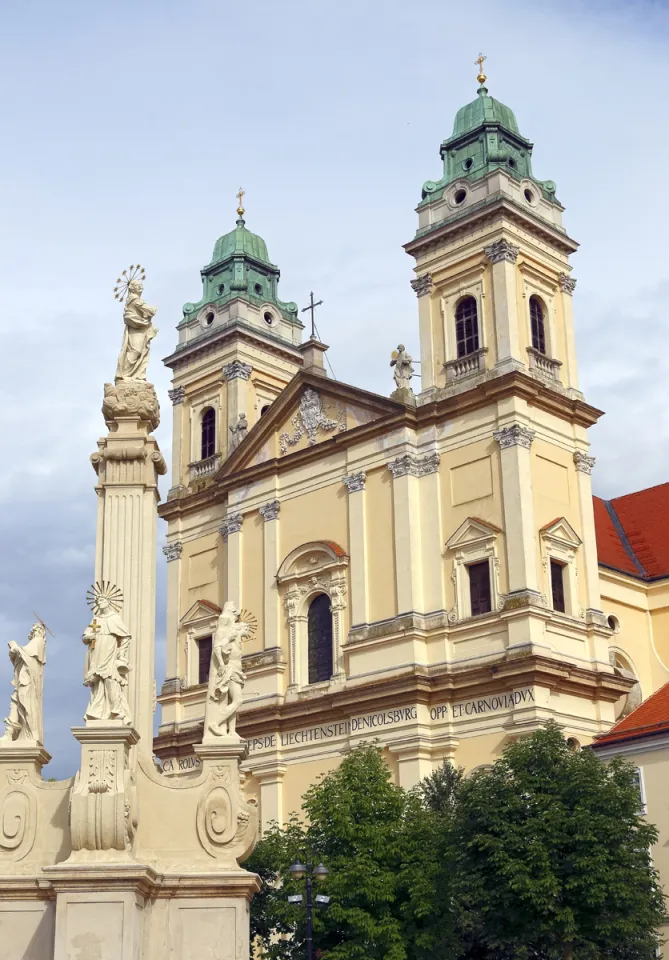 Church of the Assumption of the Virgin Mary, behind Marian column