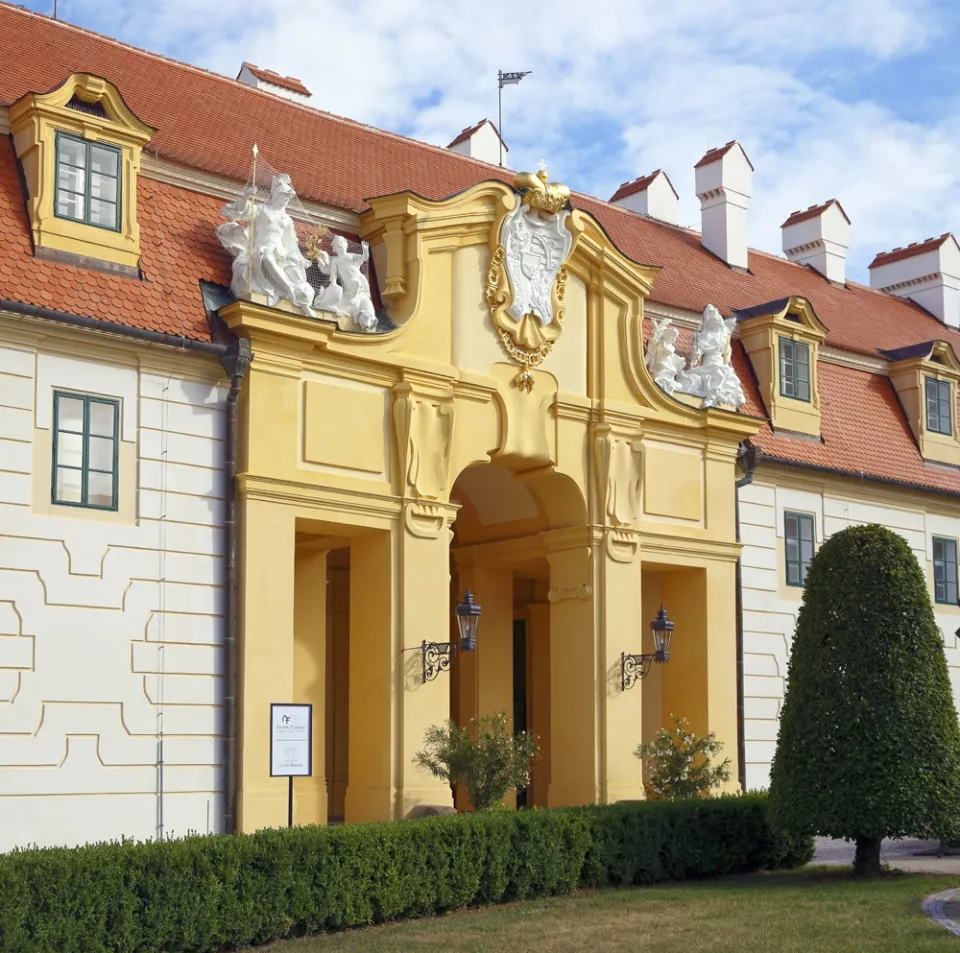 Valtice Castle, eastern gate of the Court of Honour