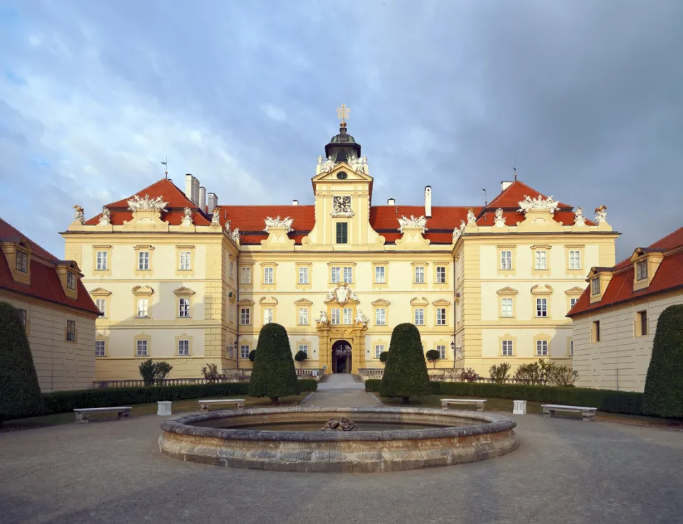 Valtice Castle, main facade (northeast elevation)