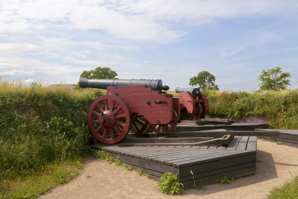 Kronborg Castle, cannons on the bastion