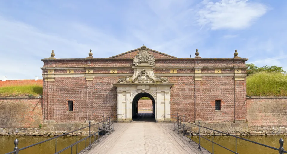 Kronborg Castle, Crownwork Gate, west elevation