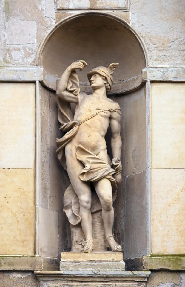 Kronborg Castle, Mercury statue of the main portal