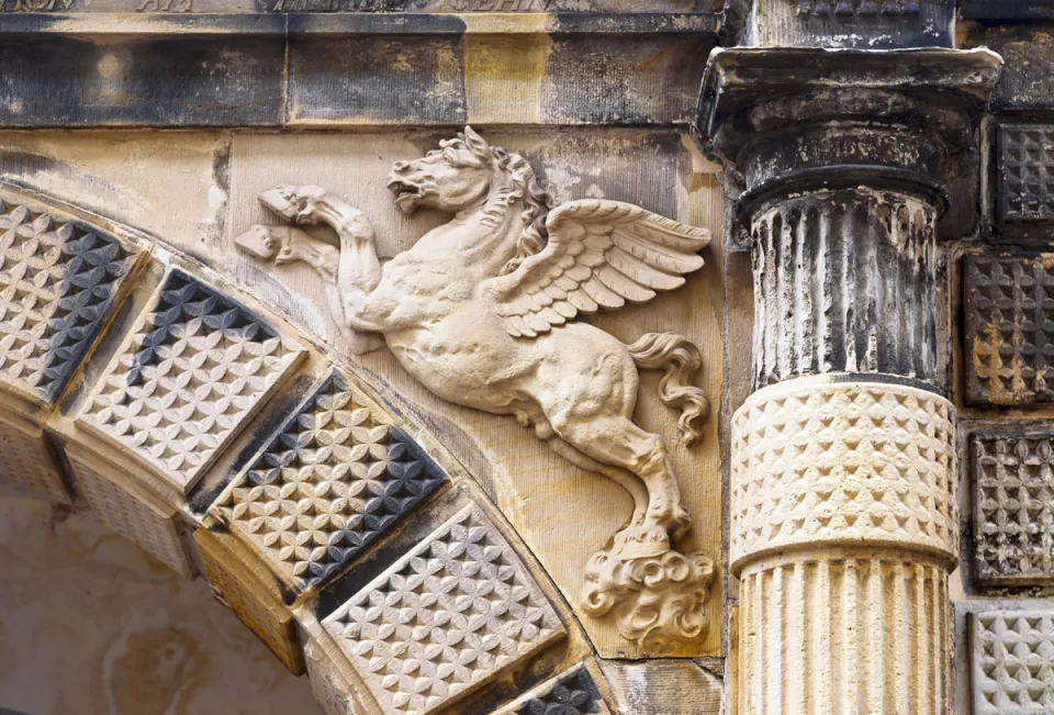 Kronborg Castle, pegasus relief of the inner bastion gate