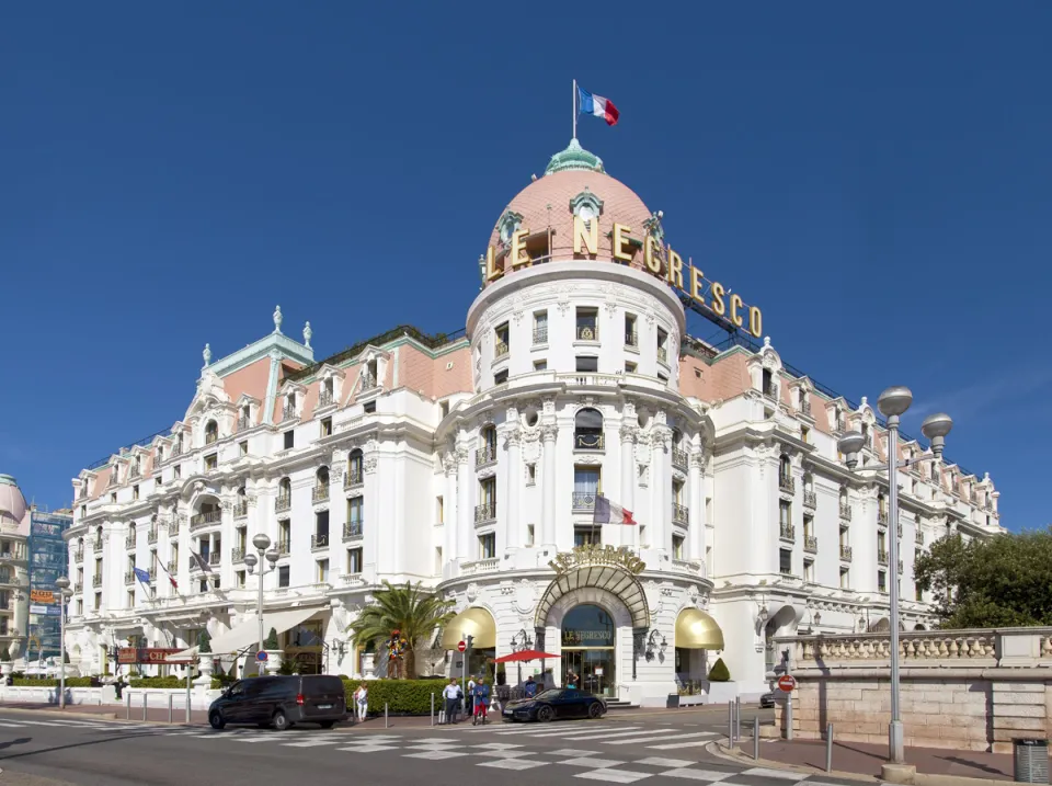 Hotel Negresco, southeast elevation