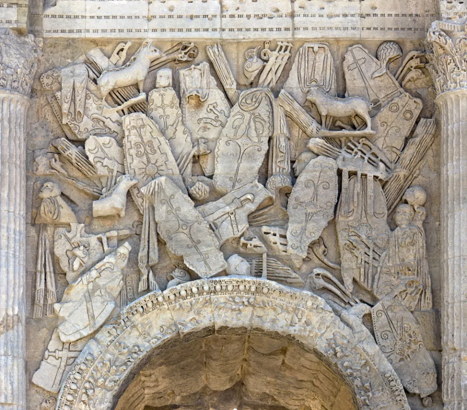 Triumphal Arch of Orange, relief of the north elevation