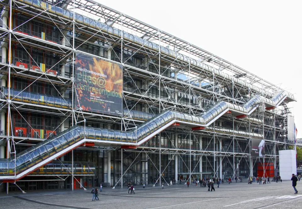 Pompidou Centre, northwest elevation