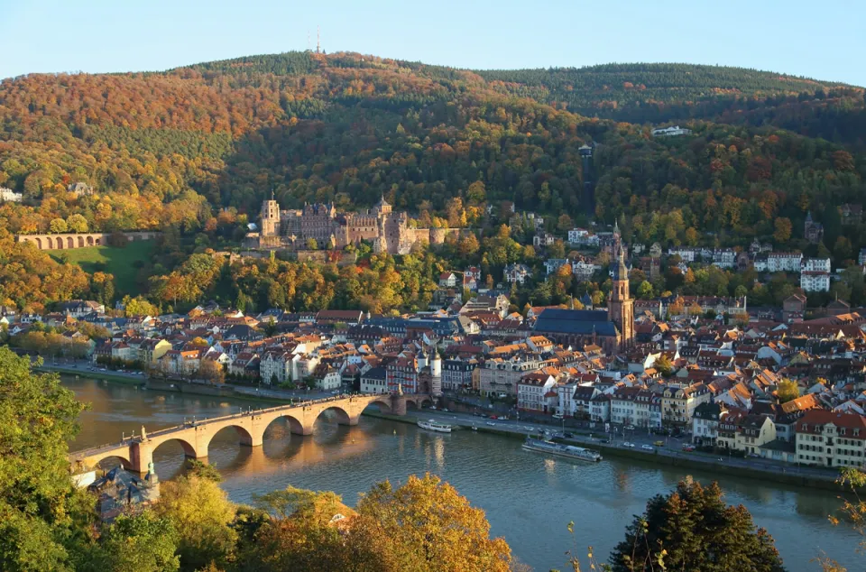 Old Town of Heidelberg, view from Philosophers' Walk