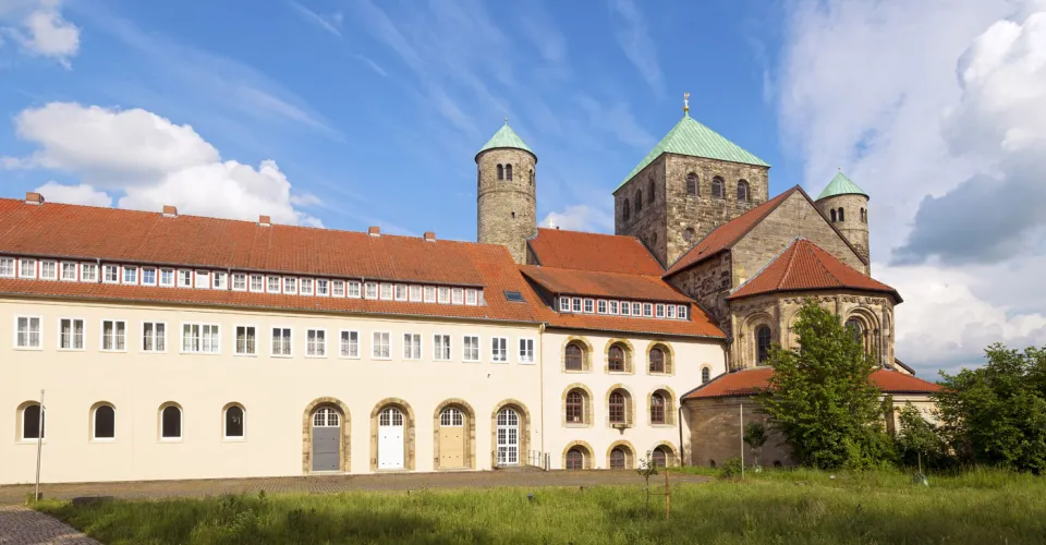 Saint Michael’s Church, northwest elevation with monastery buildings