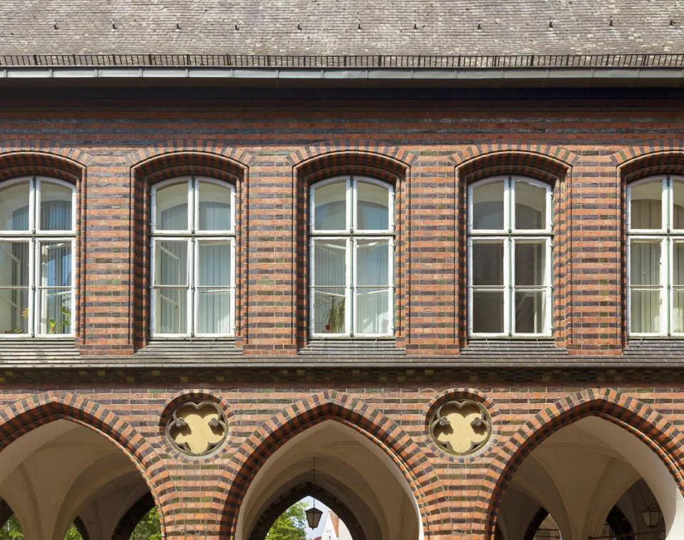 Lübeck City Hall, Long House, detail of the eastern facade