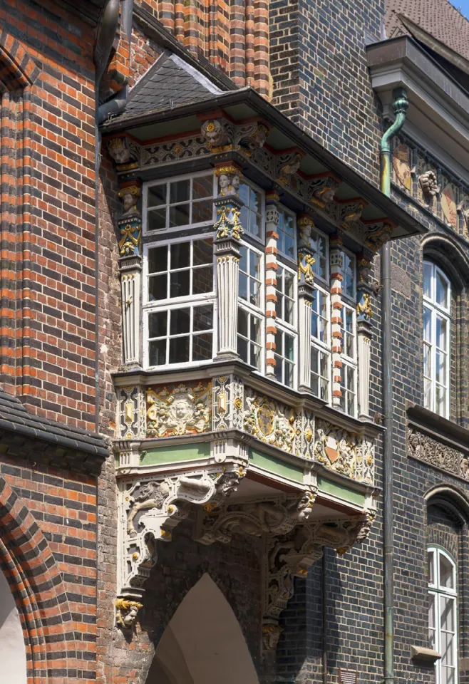 Lübeck City Hall, oriel, south elevation