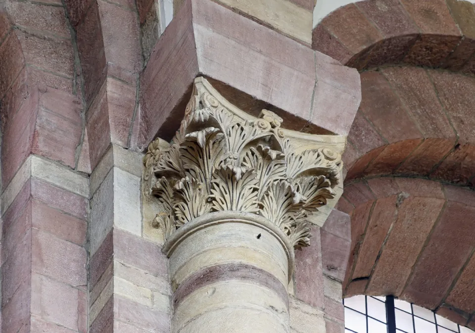 Speyer Cathedral, nave, half column capital