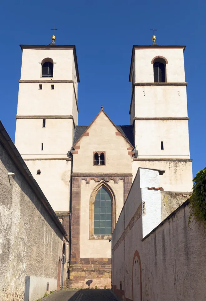 St. Andrew’s Abbey, St. Andrew’s church, choir towers (southeast elevation)